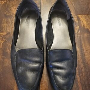 St. John Collection Black Leather Loafers